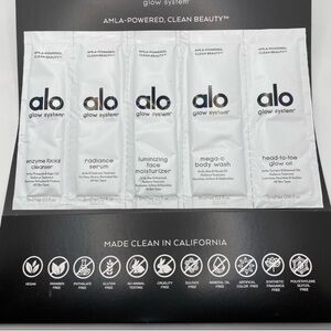 ALO Glow System Amla-Powered Clean Beauty Skincare Sample Pack New Unused